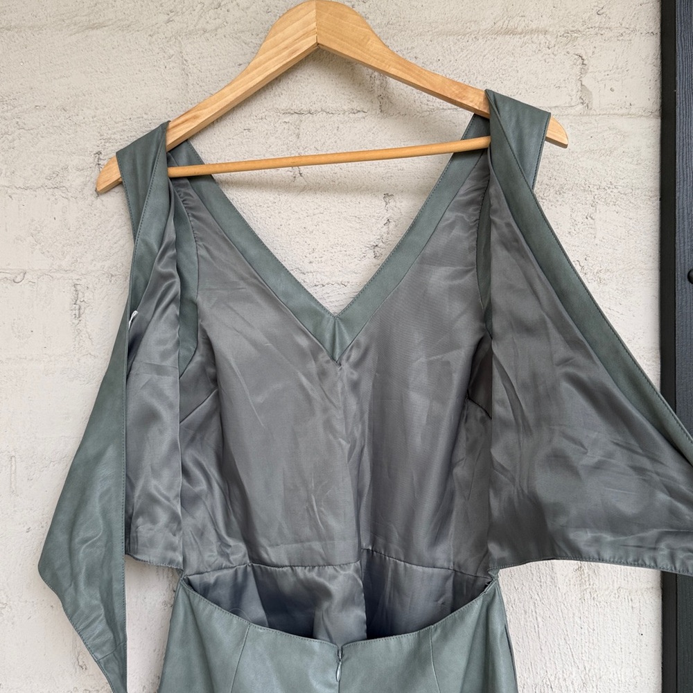 Anthropologie Avec Les Filles Cross Back Faux Leather Romper Size Small - Picture 8 of 12